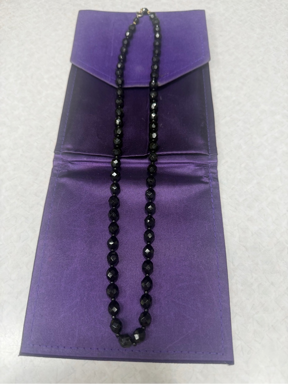 Faceted Black Bead Necklace - Timeless Women's Jewelry 24”